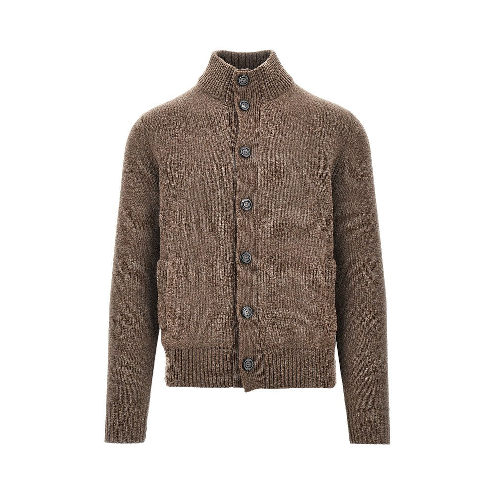Cardigan in lana con bottoni