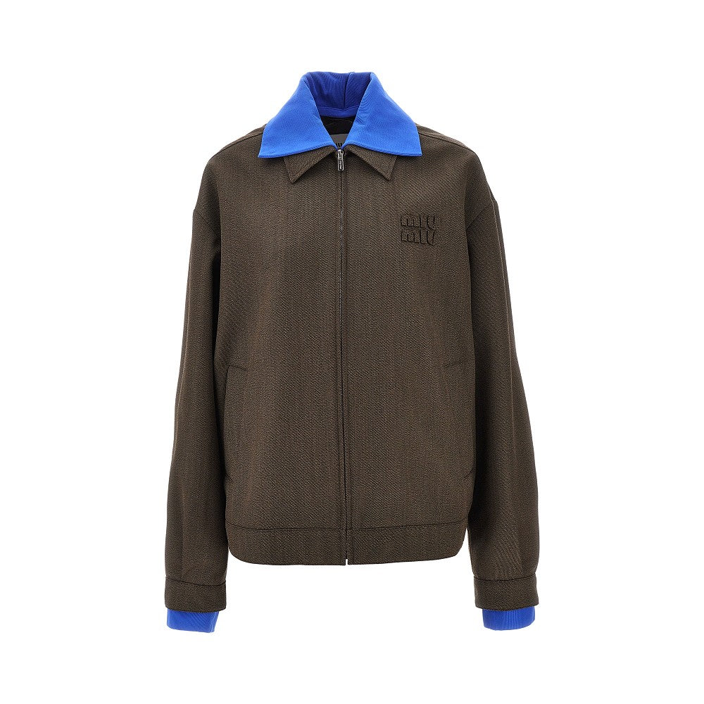 Cover fabric blouson jacket