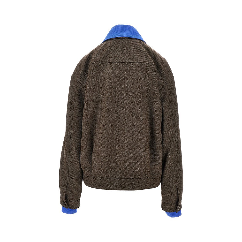Cover fabric blouson jacket