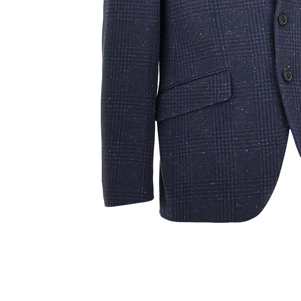 Giacca monopetto in tweed mouliné