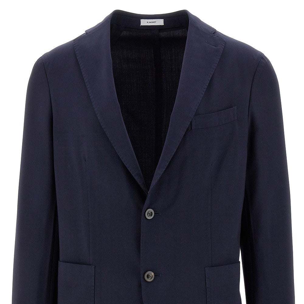 Tailored single-breasted wool jacket