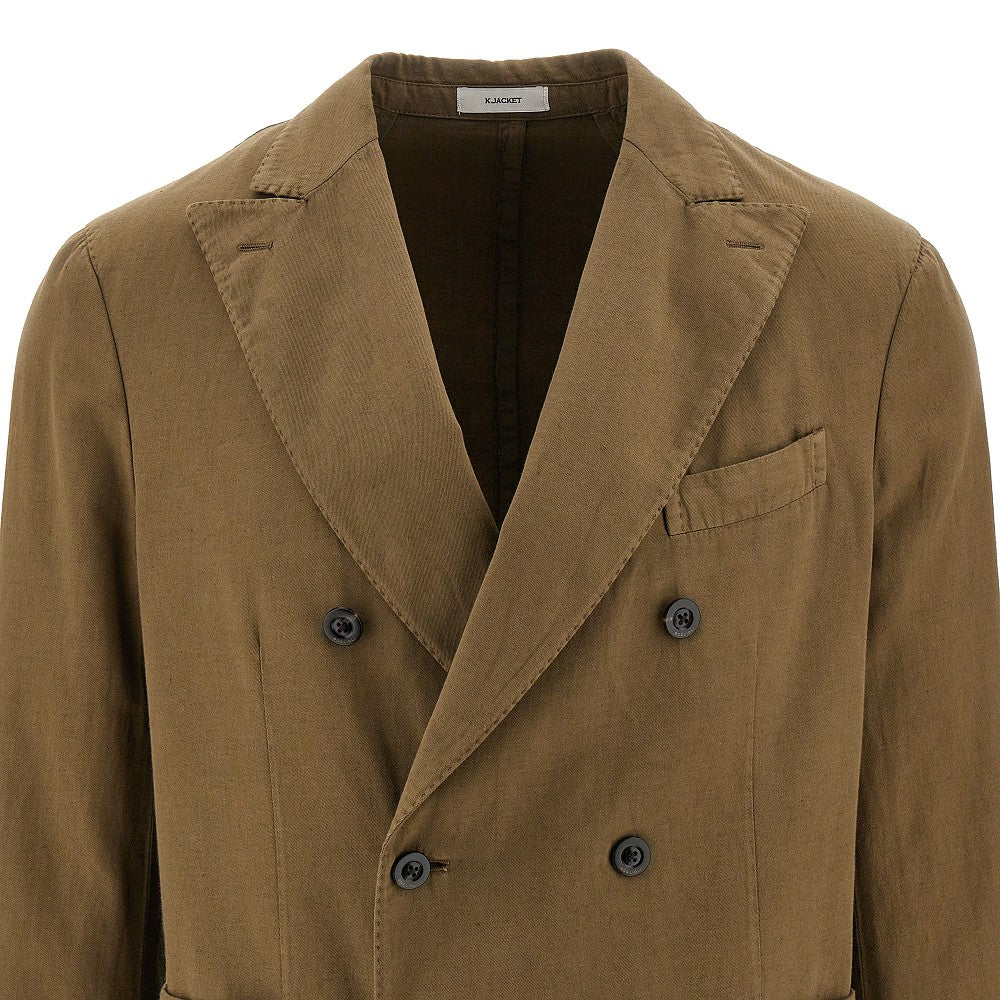 Cotton and linen tailored jacket