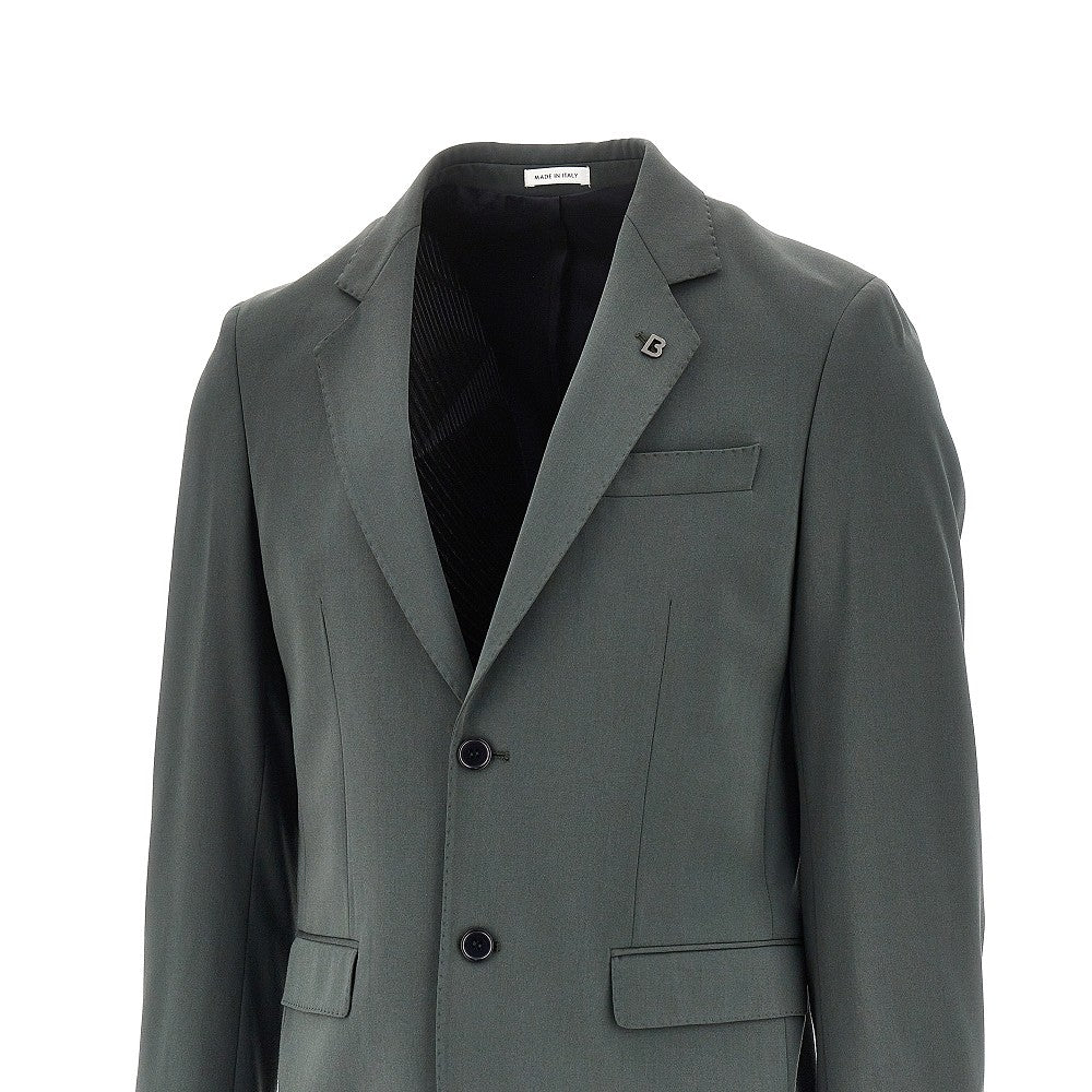 Giacca monopetto in twill