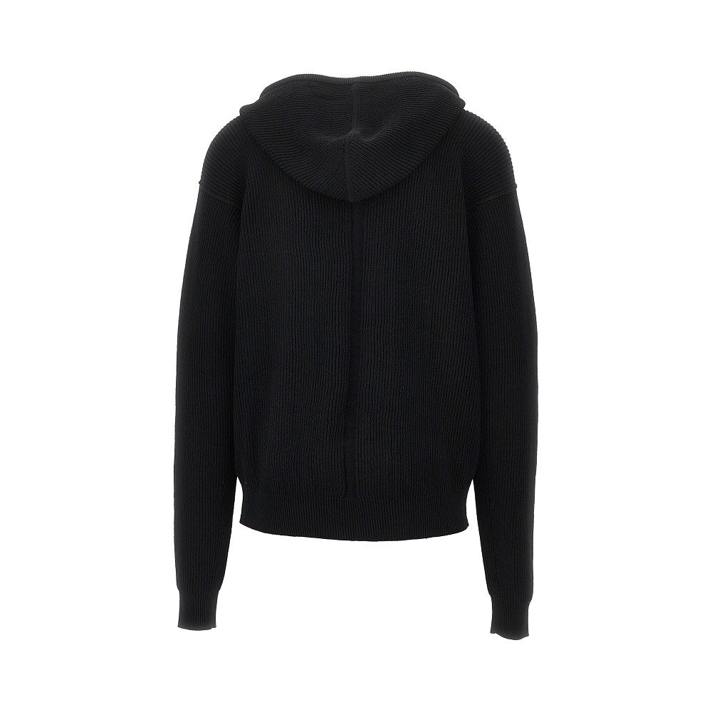 Cardigan full-zip con cappuccio
