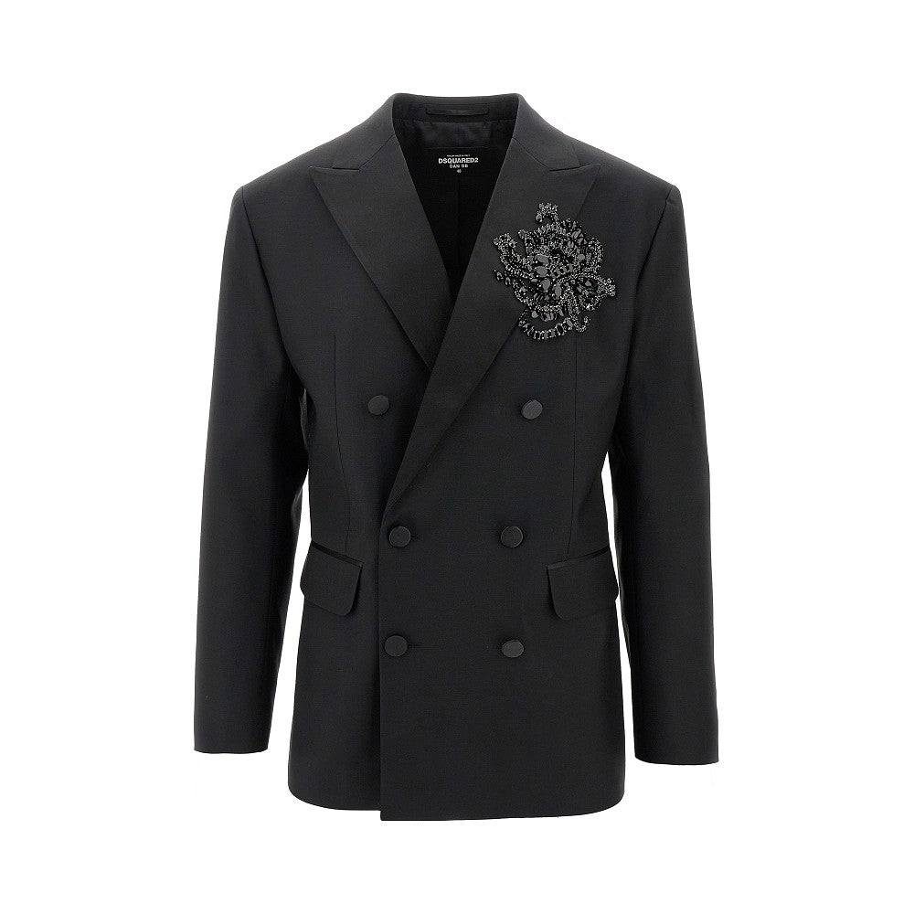 &#39;Dan DB&#39; blazer with crystals embroidery