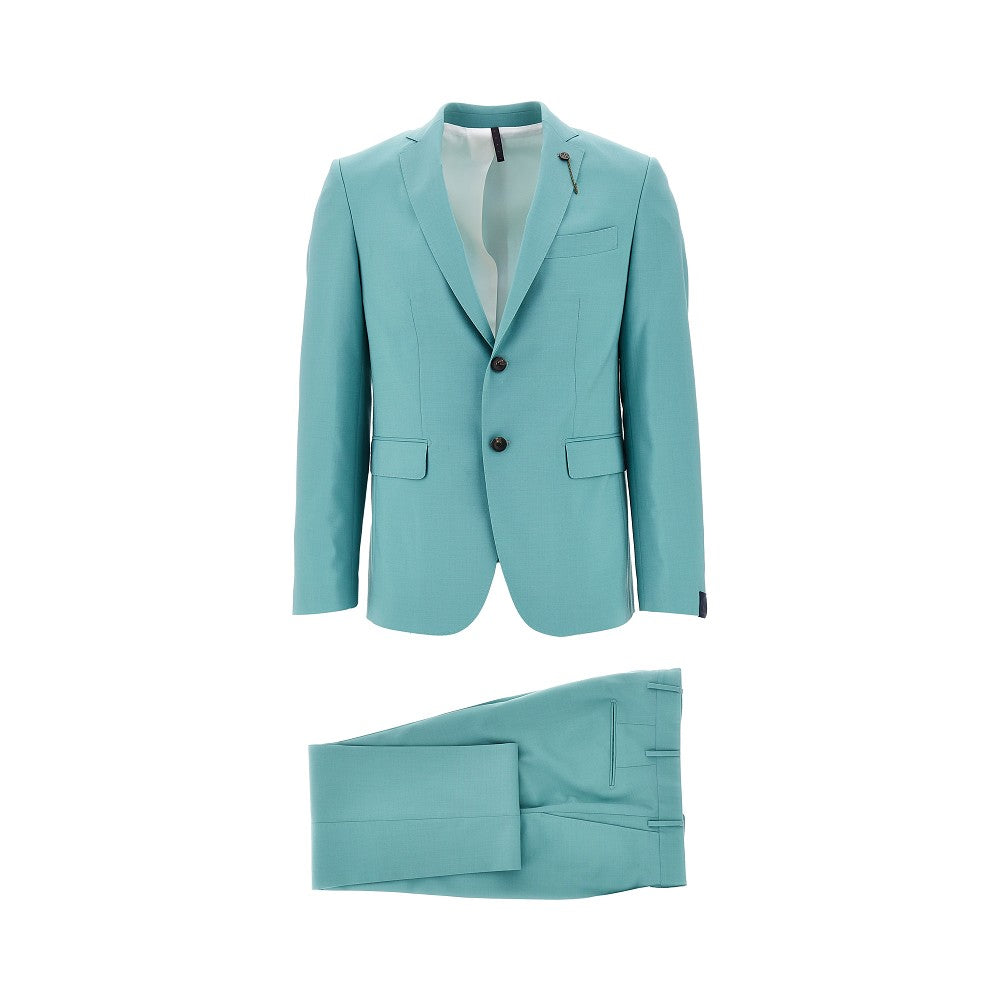 Wool-blend single-breasted suit