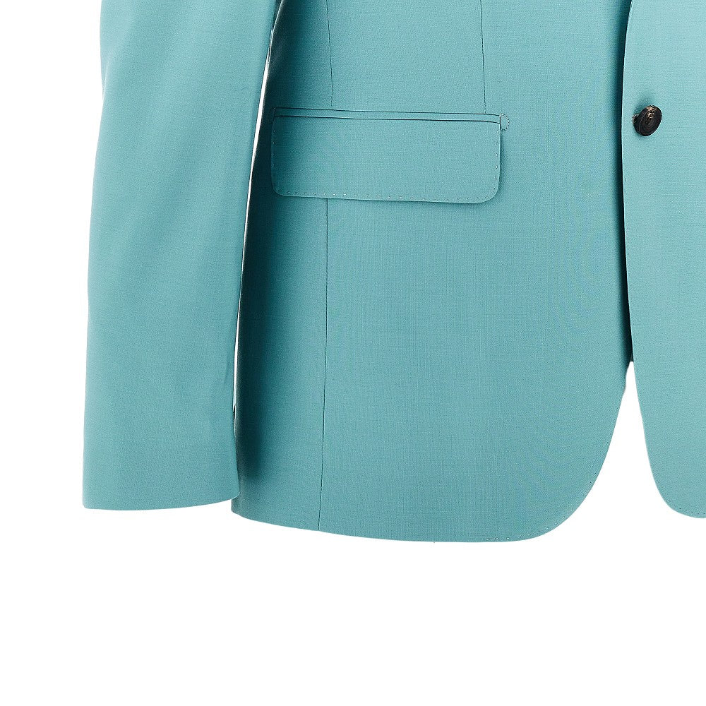 Wool-blend single-breasted suit