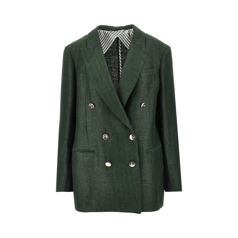 Giacca doppiopetto 'Victory' in tela spinata