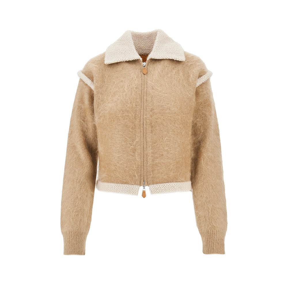 'Grizzly Frankie' brushed knit jacket