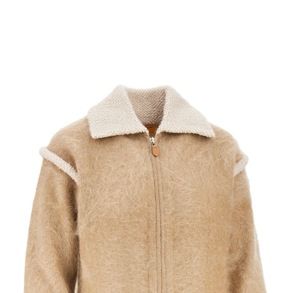 'Grizzly Frankie' brushed knit jacket