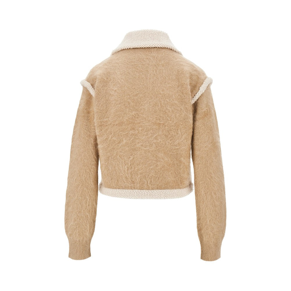 'Grizzly Frankie' brushed knit jacket