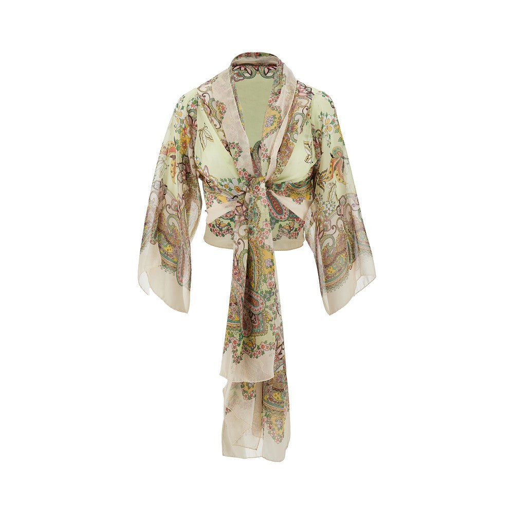 Stola coprispalle in chiffon di seta