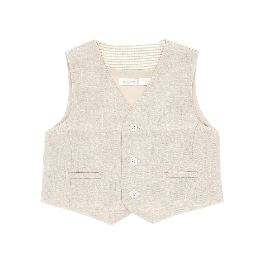 Gilet in cotone e lino