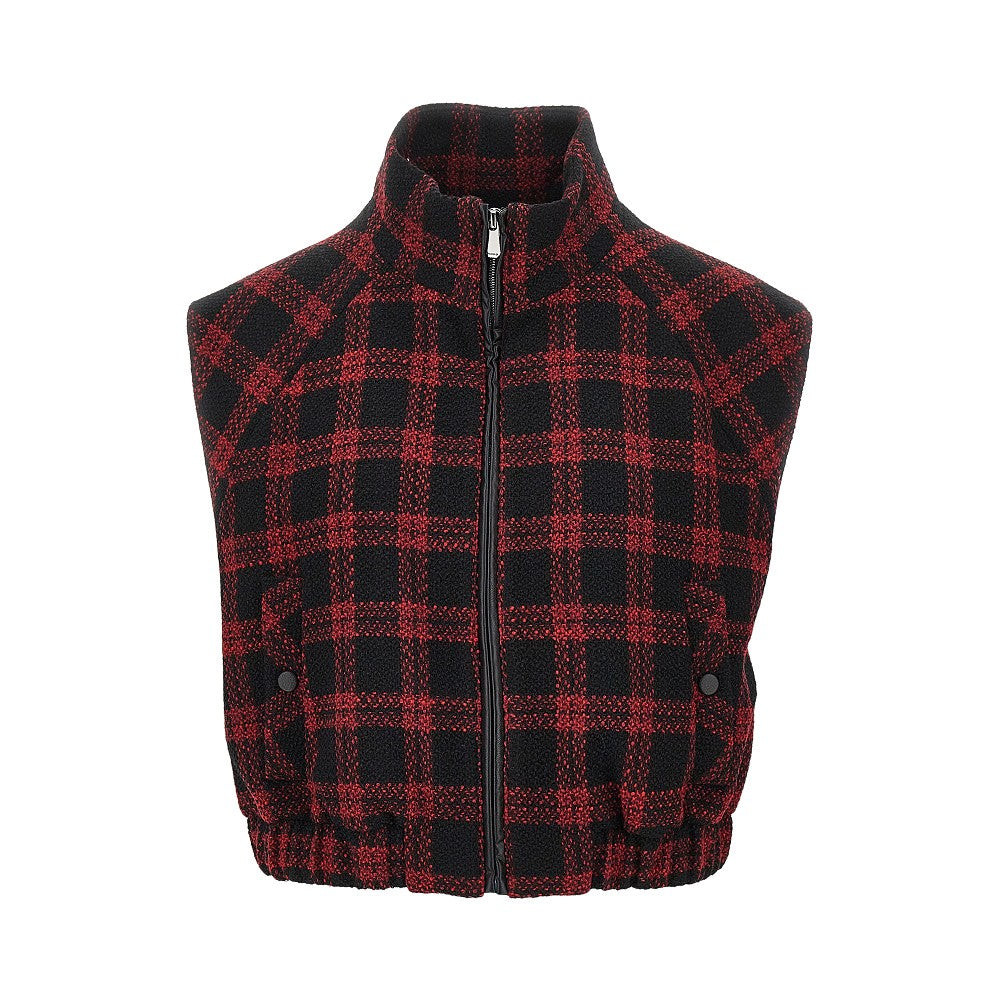 Gilet in tweed con motivo a quadri Buffalo