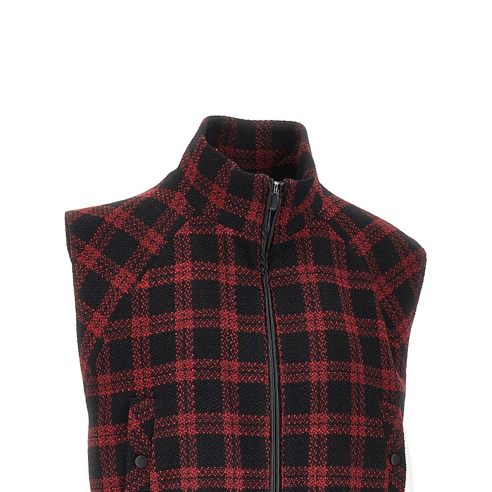 Gilet in tweed con motivo a quadri Buffalo
