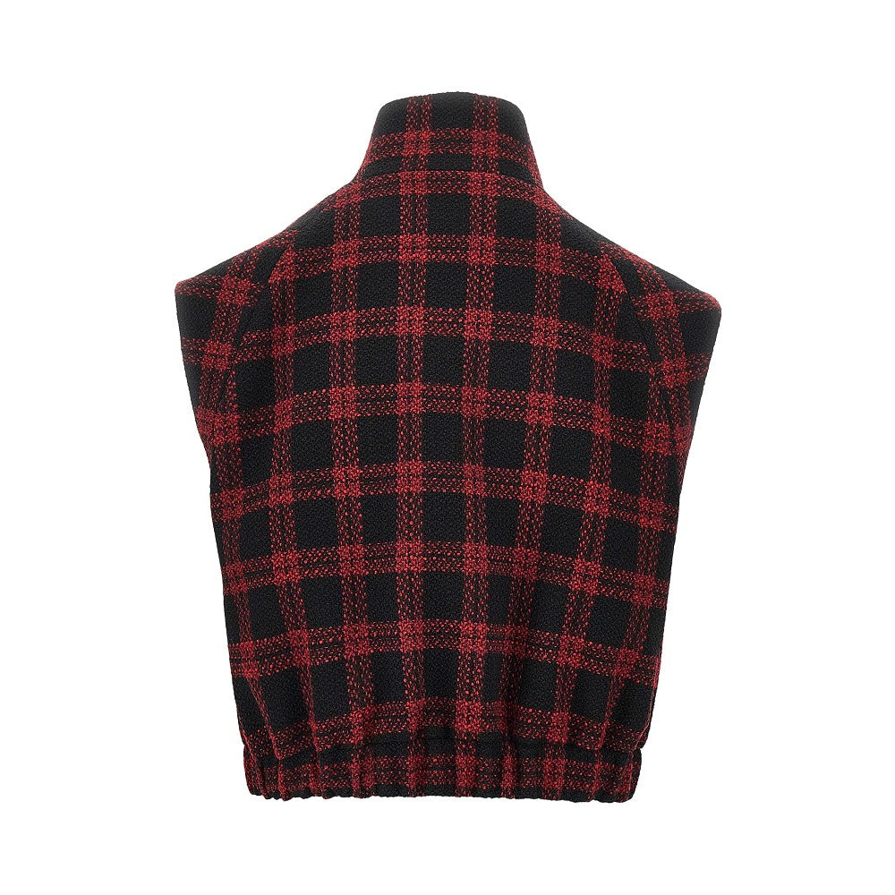 Gilet in tweed con motivo a quadri Buffalo