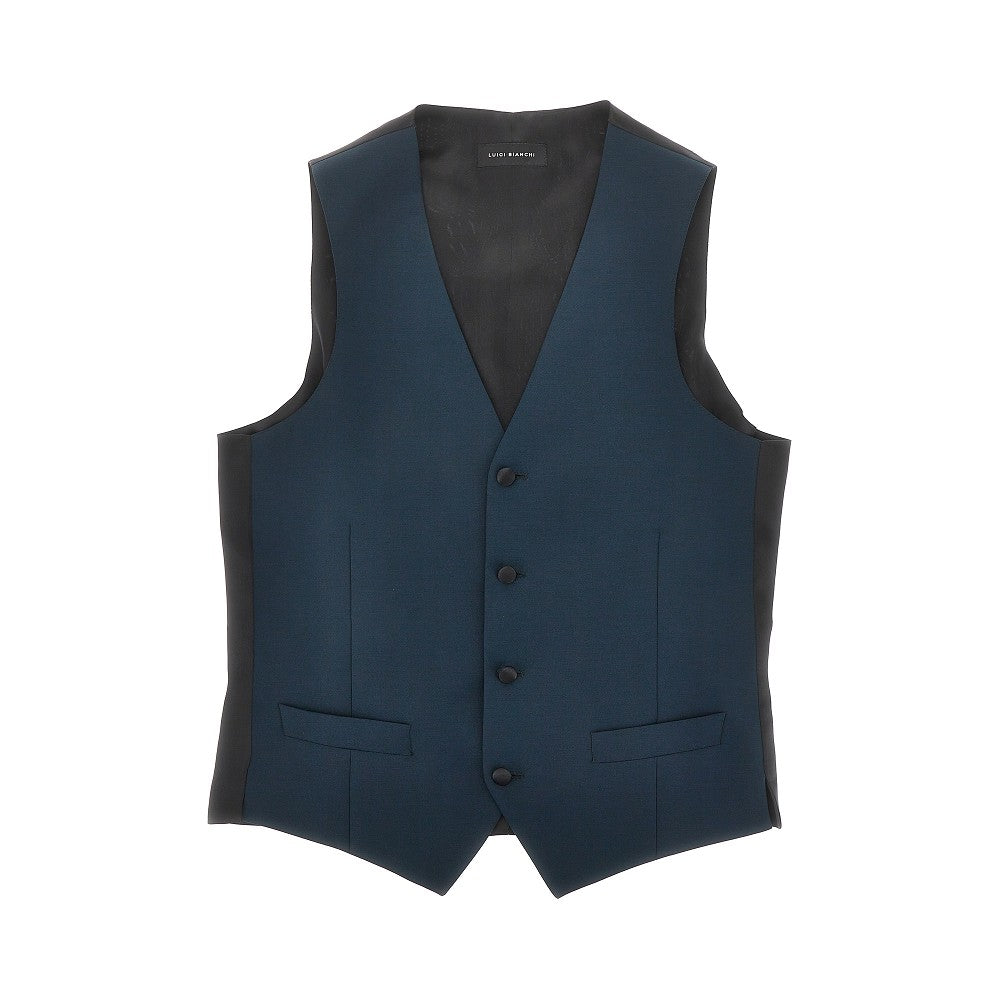 Gilet sartoriale in lana e mohair