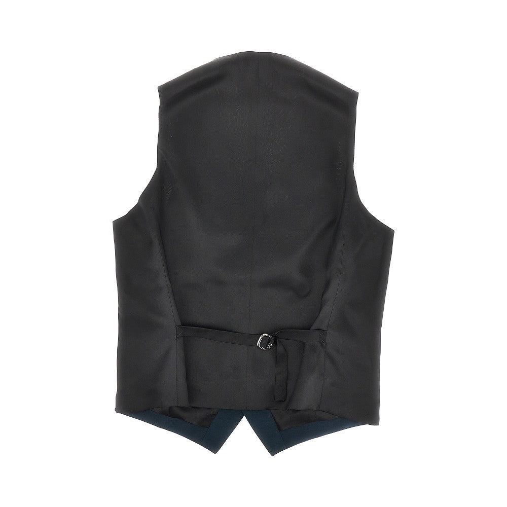 Gilet sartoriale in lana e mohair