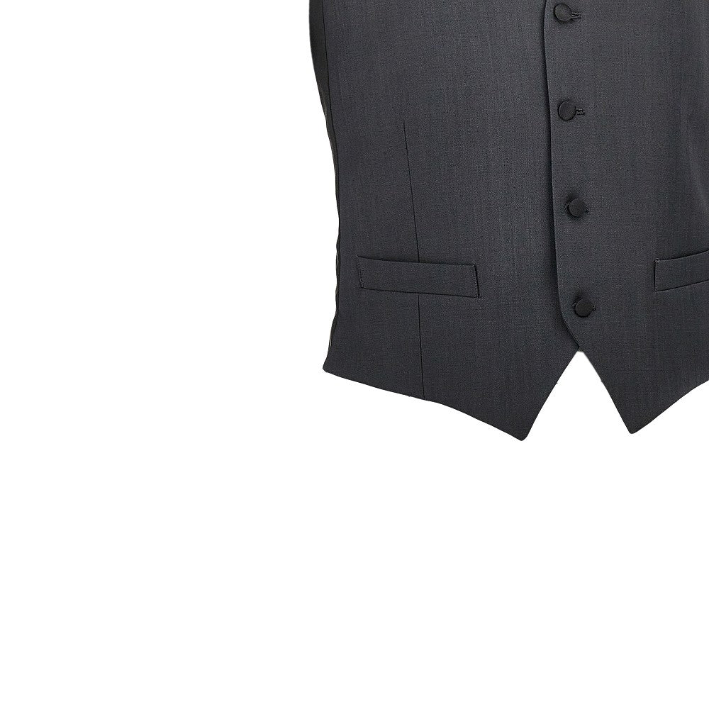 Gilet sartoriale in lana e mohair