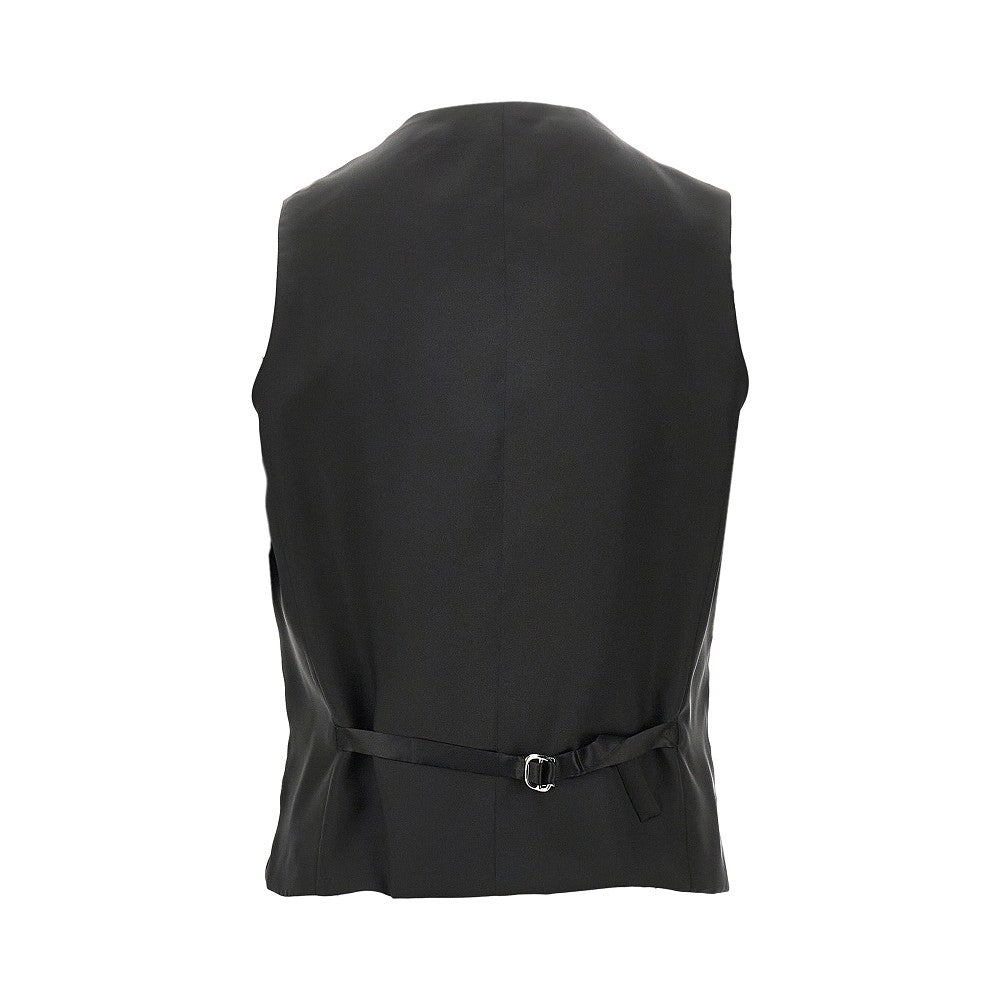 Gilet sartoriale in lana e mohair