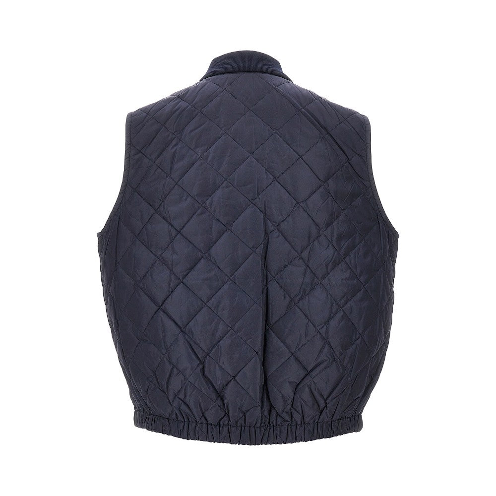 Gilet in Re-Nylon con logo triangolo