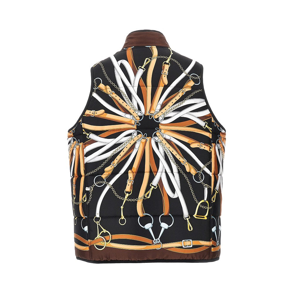 Gilet reversibile in twill di seta e cotone