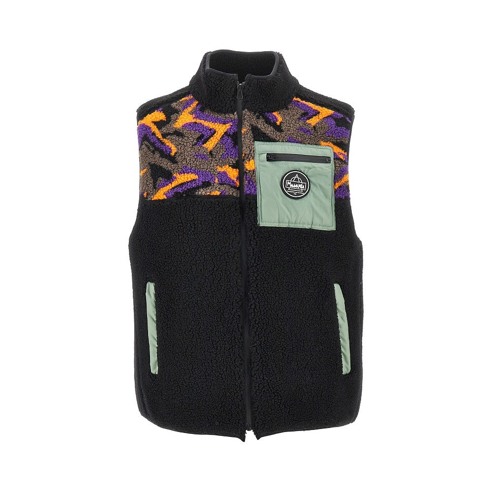 Gilet in Sherpa Color Block