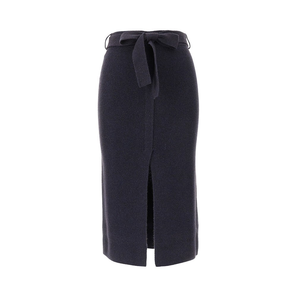 Yak wool blend midi skirt