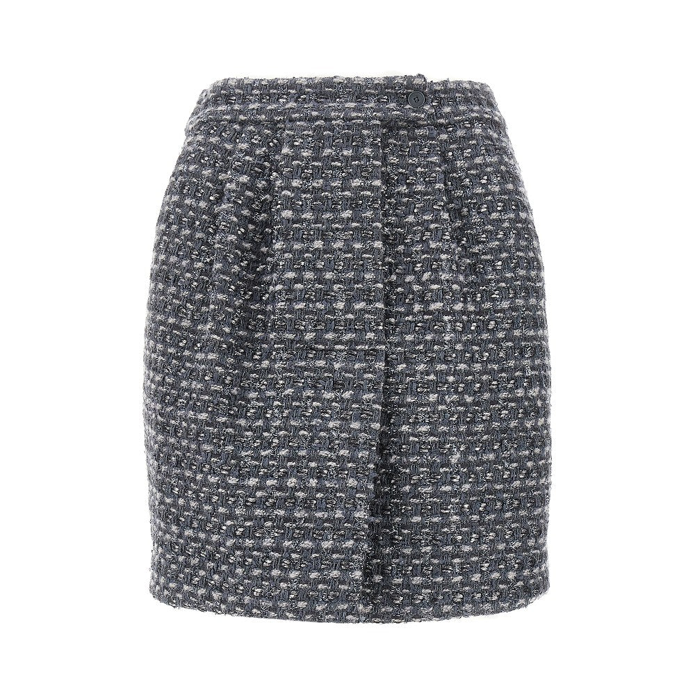 Lurex tweed mini skirt