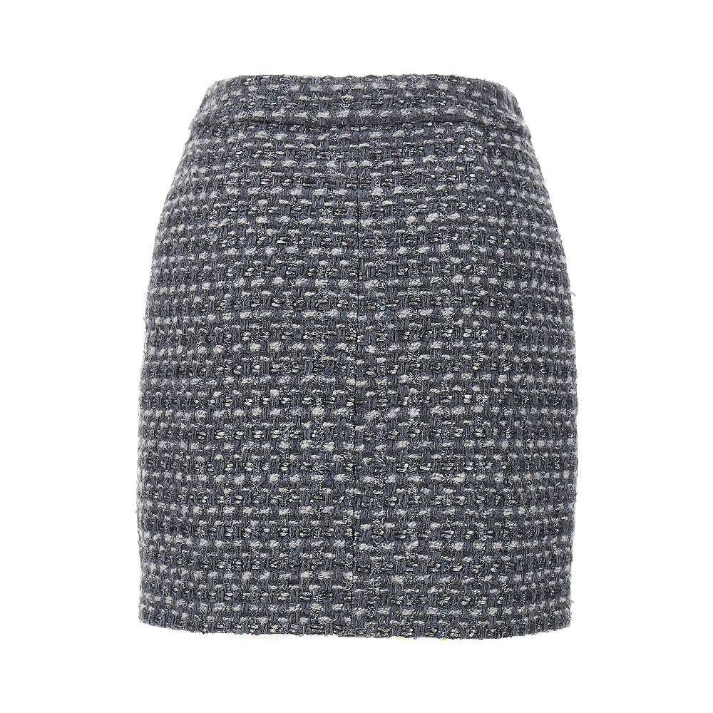 Lurex tweed mini skirt