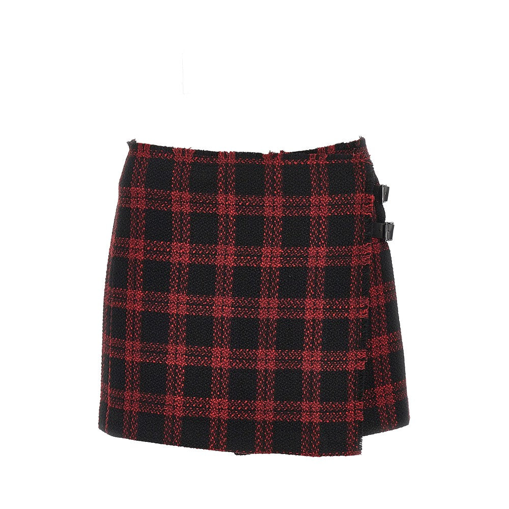 Minigonna in tweed a quadri