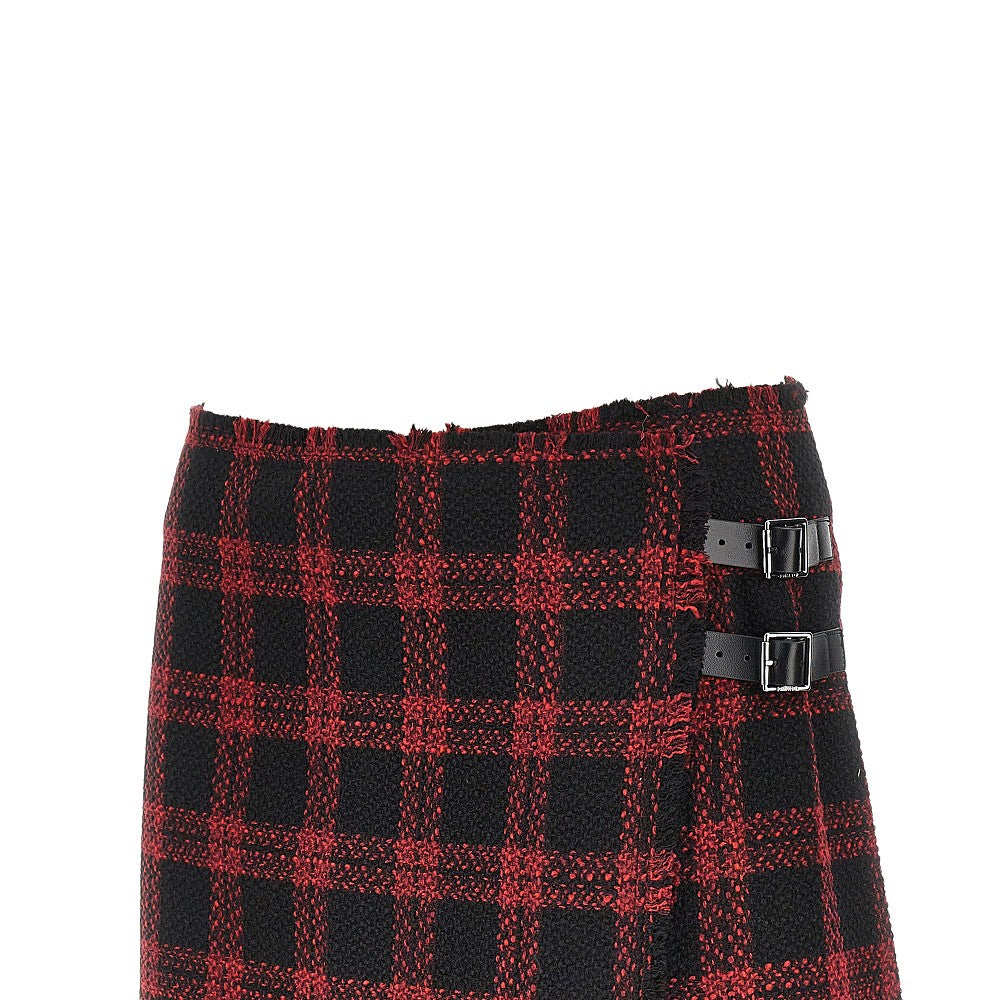 Minigonna in tweed a quadri