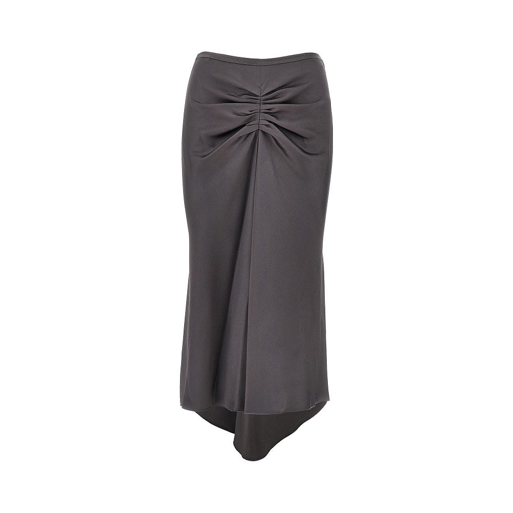 Crepe back satin midi skirt