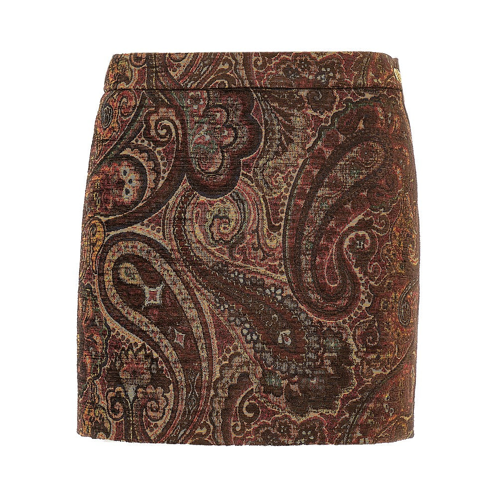 Jacquard gobelin mini skirt