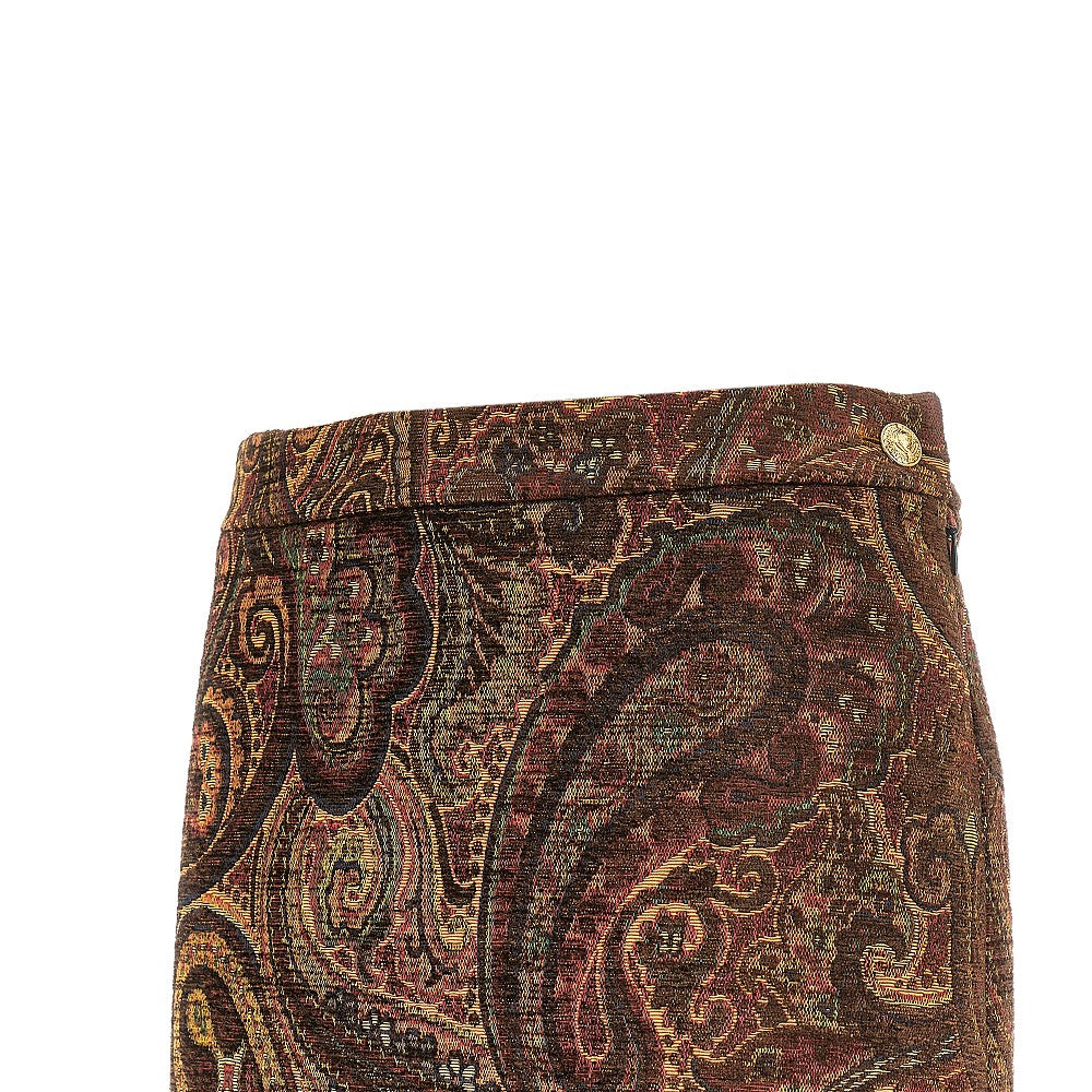 Jacquard gobelin mini skirt