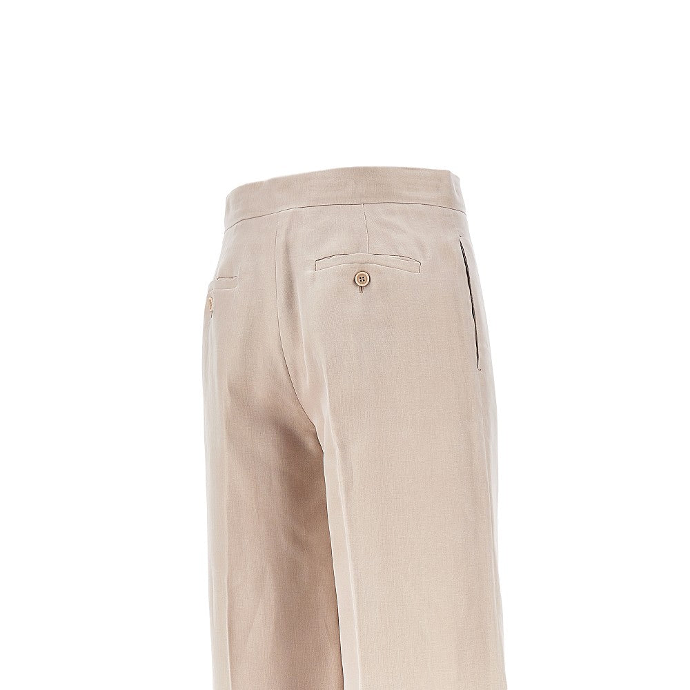 Linen taffetà pants