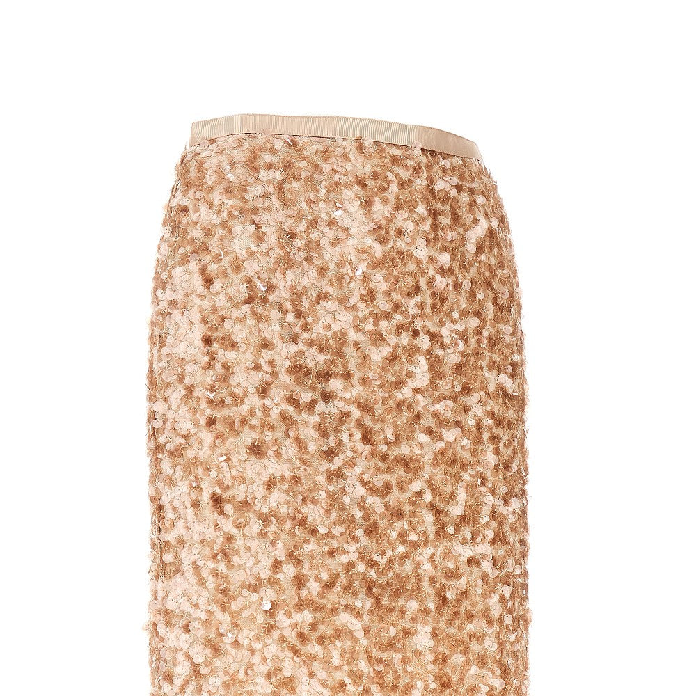 Sequinned midi skirt