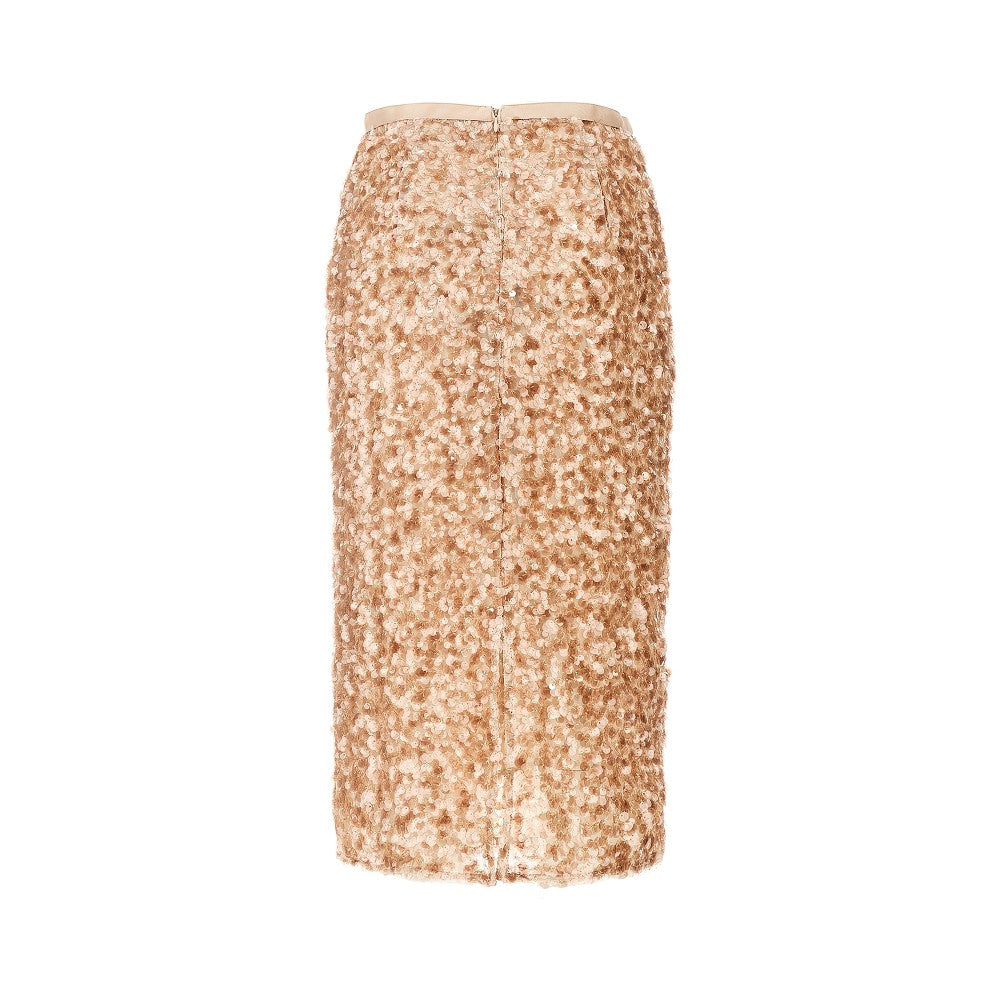 Sequinned midi skirt