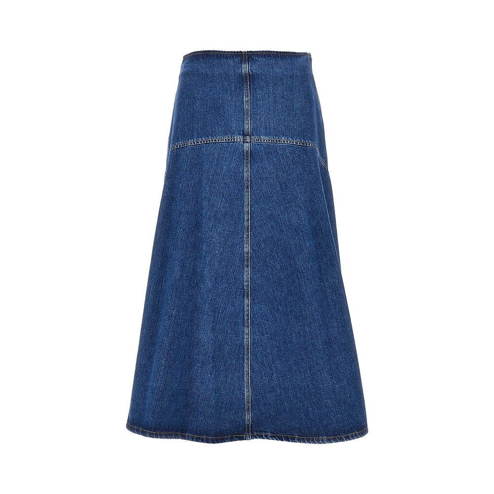 Gonna lunga in denim di cotone