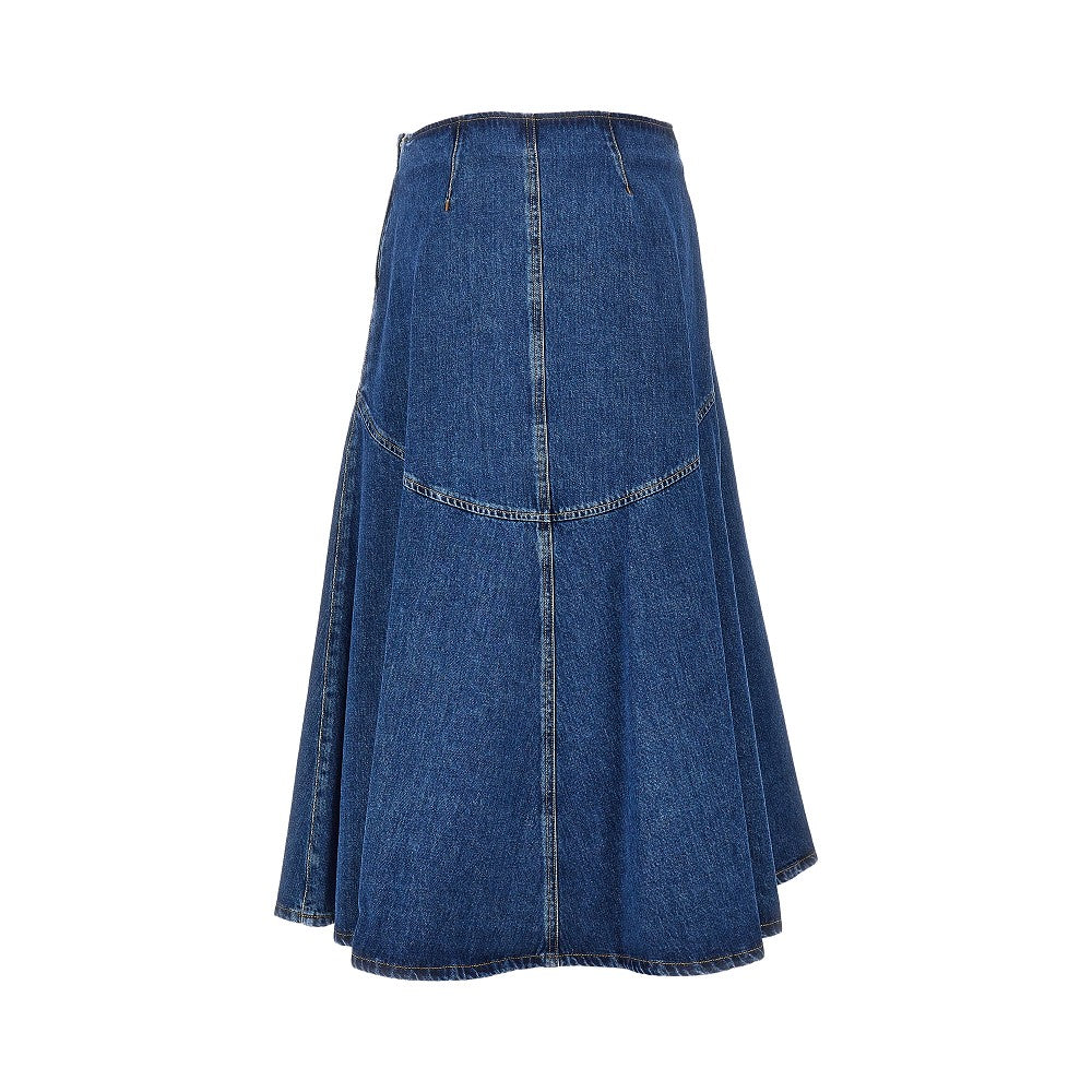 Gonna lunga in denim di cotone