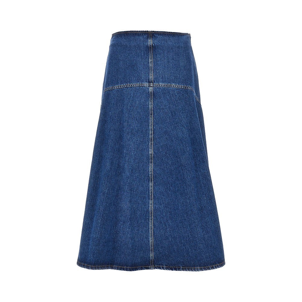 Gonna lunga in denim di cotone