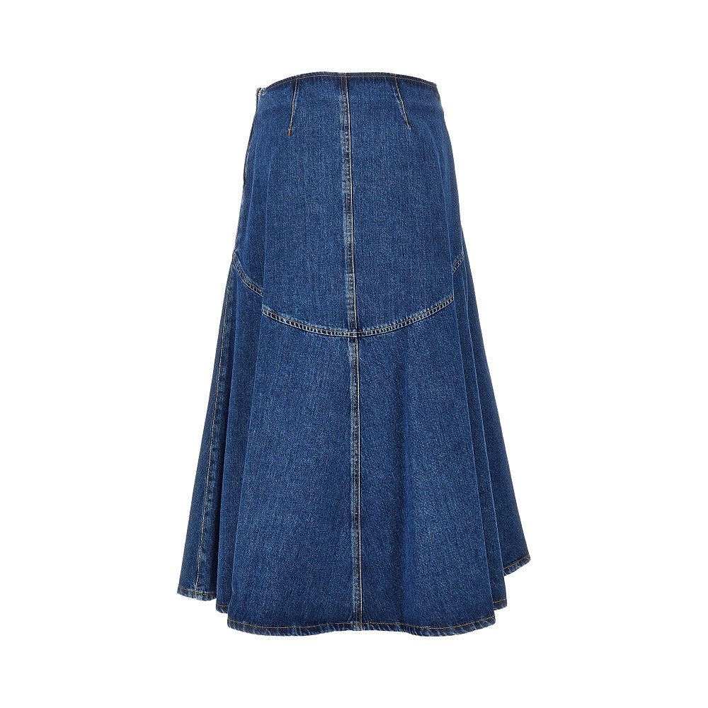 Gonna lunga in denim di cotone