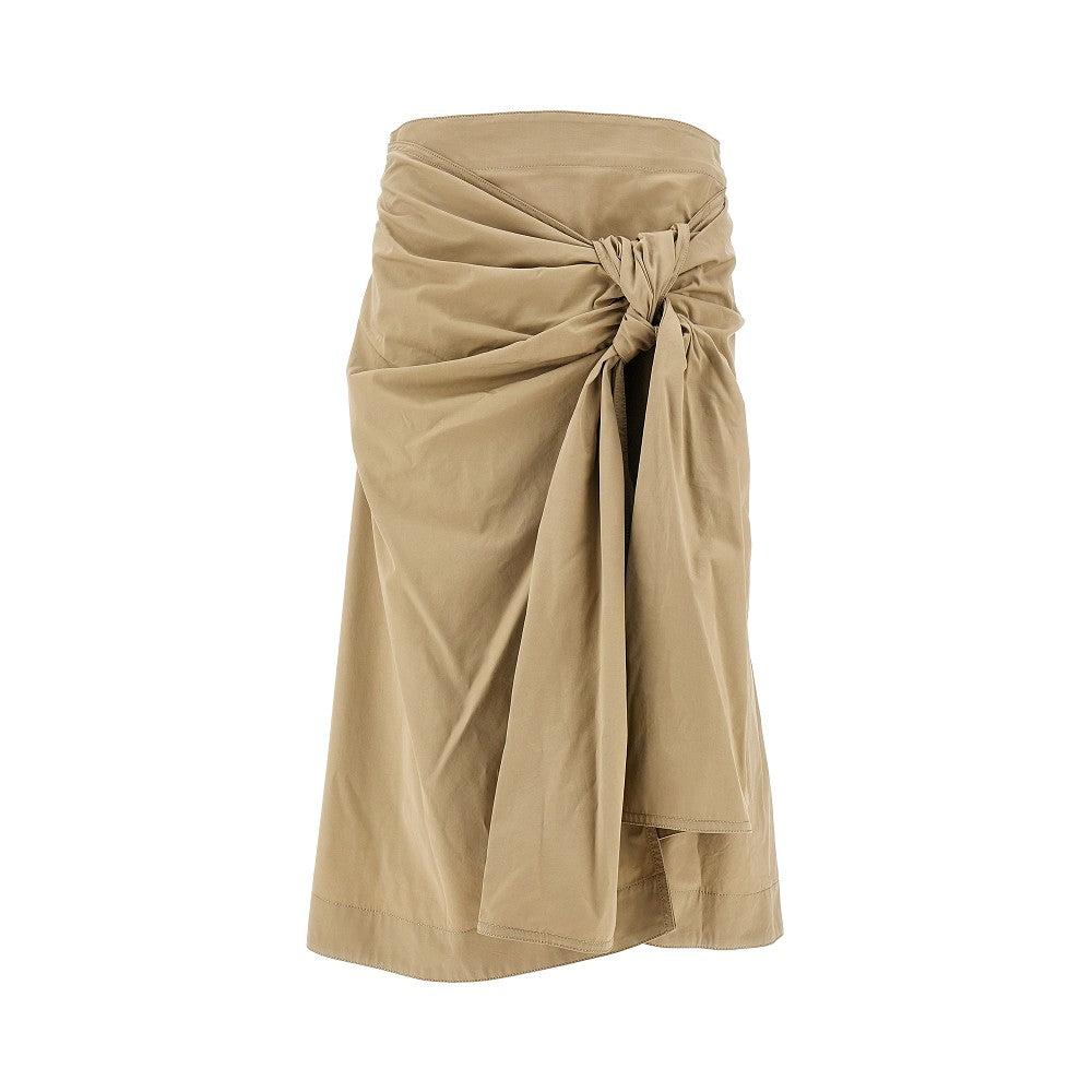 Knot detail midi skirt