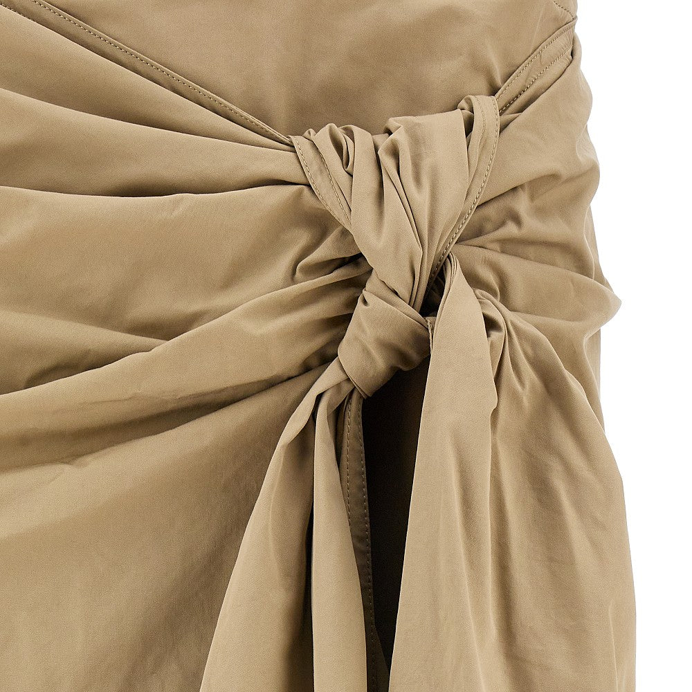 Knot detail midi skirt