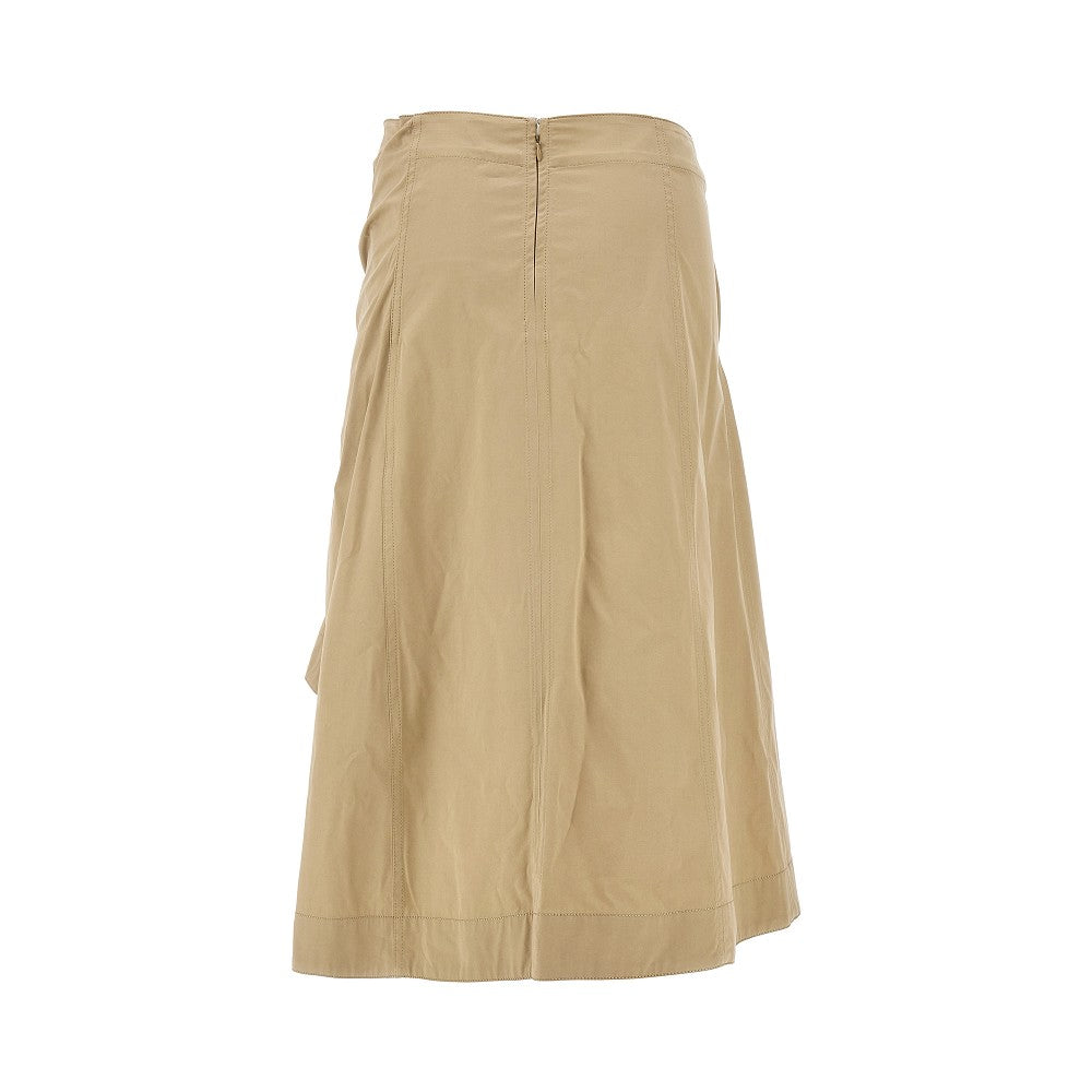 Knot detail midi skirt