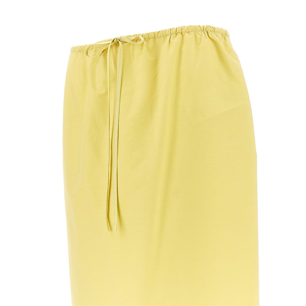 Gonna sottoveste in cotone e seta con pizzo