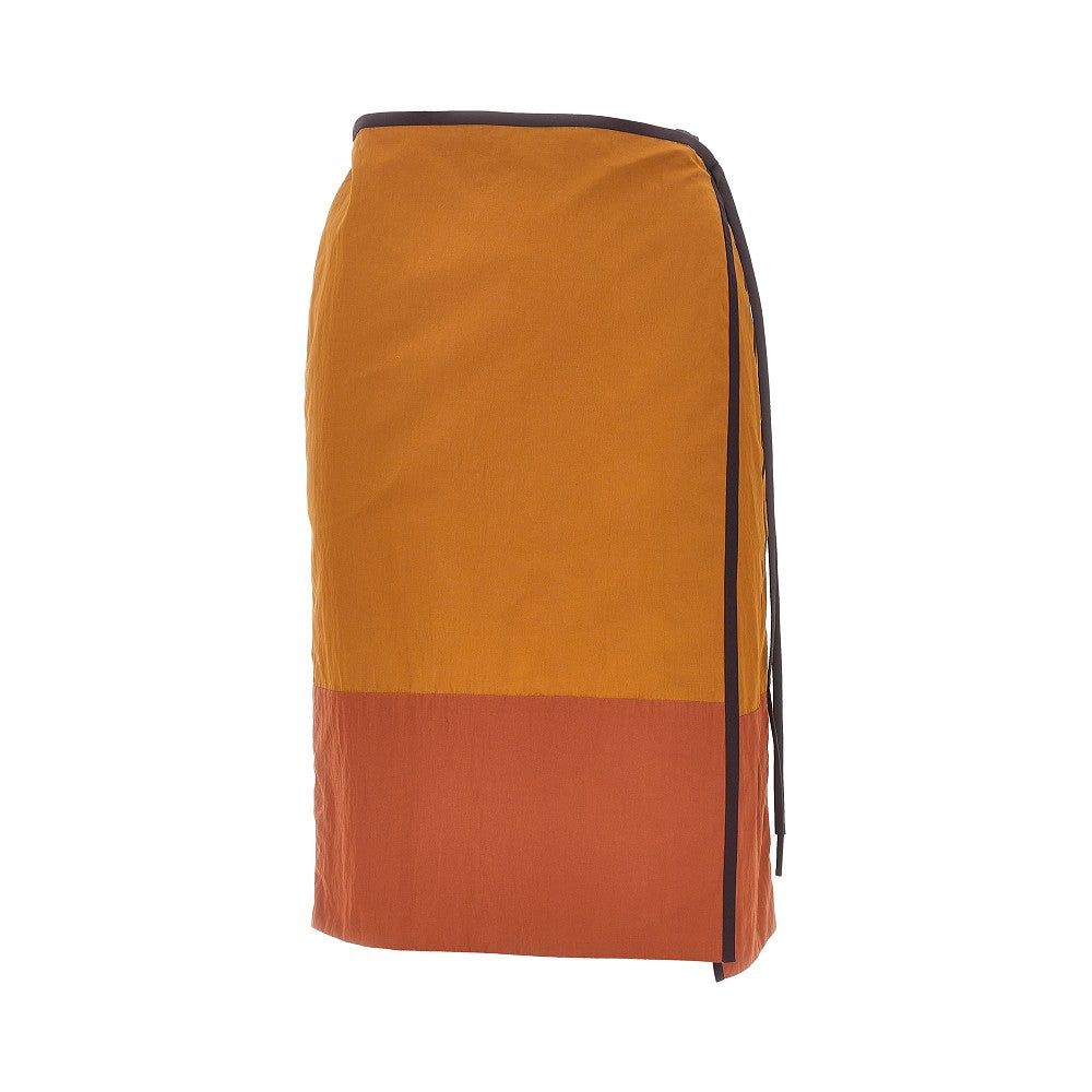 Gonna a portafoglio in nylon color-block