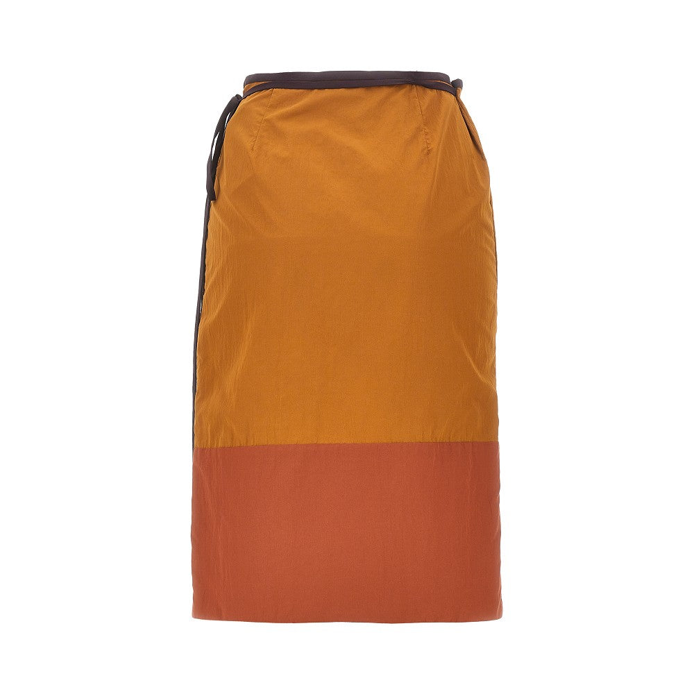 Gonna a portafoglio in nylon color-block
