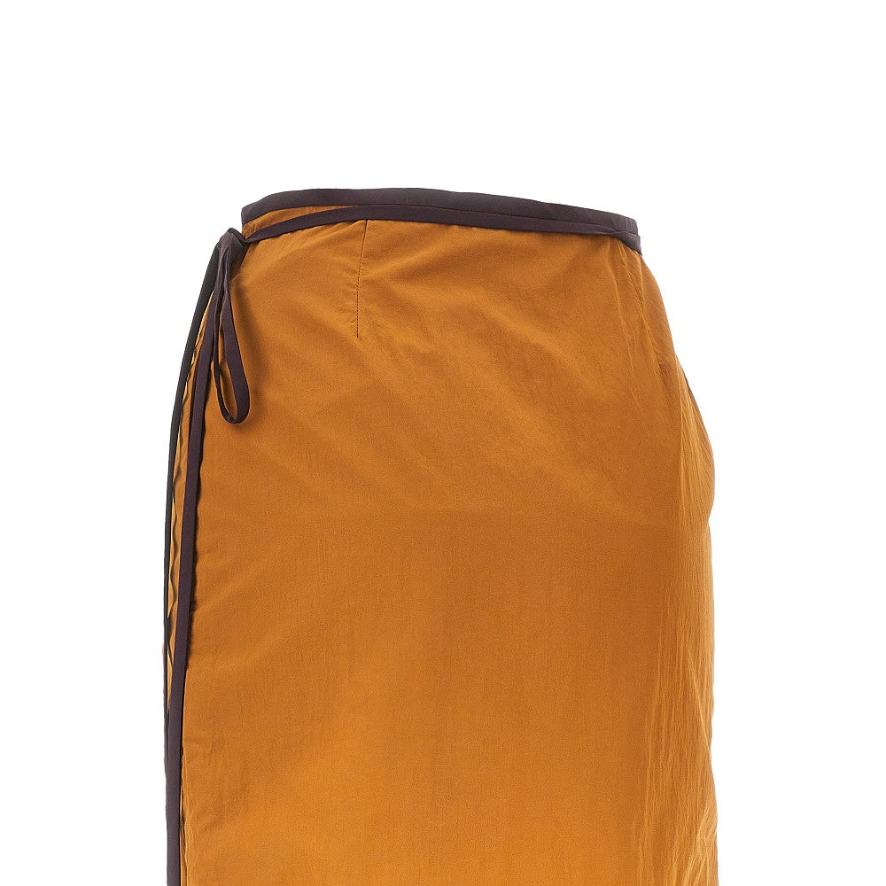 Gonna a portafoglio in nylon color-block