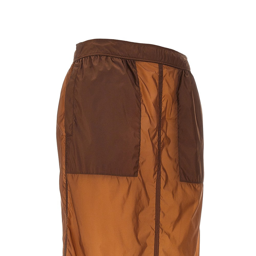 Nylon pencil skirt